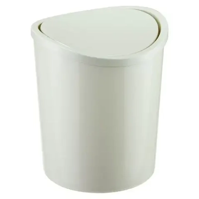 Контейнер для мусора настольный 1.6л белый ротанг