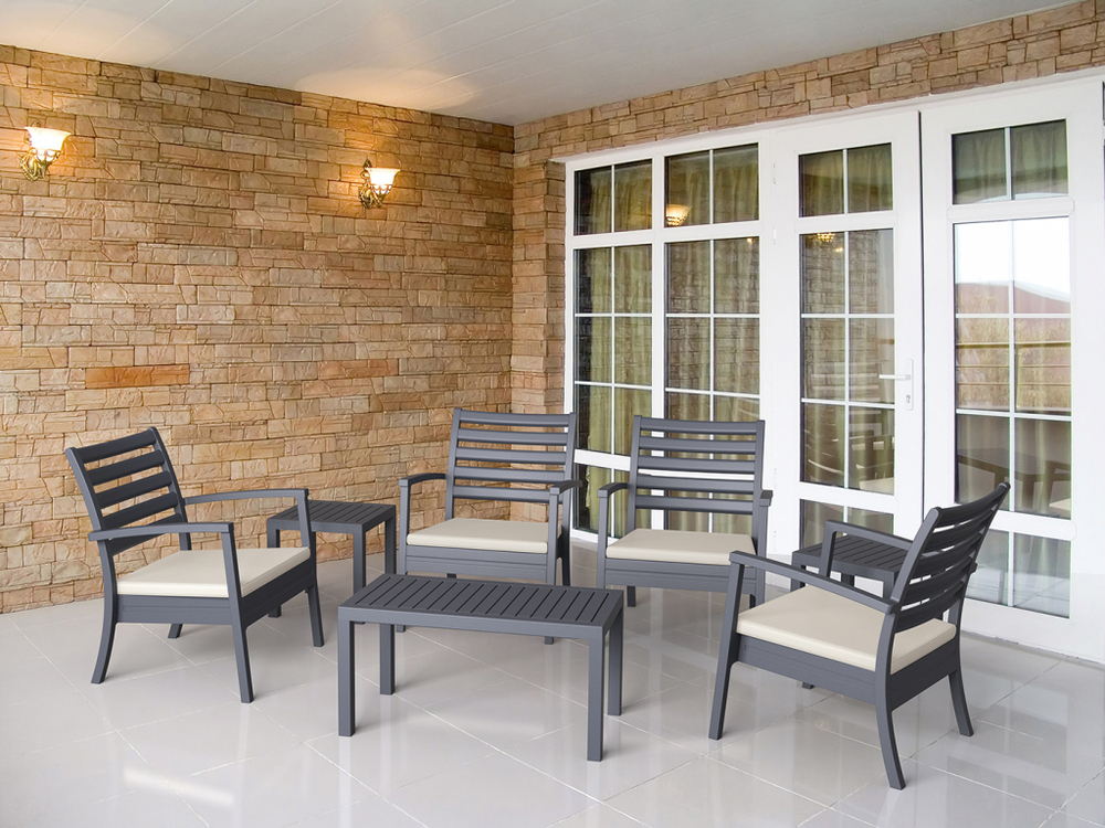 Кресло пластиковое Siesta Contract Artemis XL, темно-серый