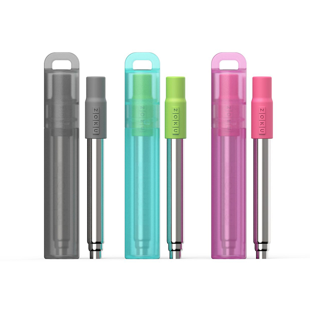 Соломинка из нержавеющей стали серая