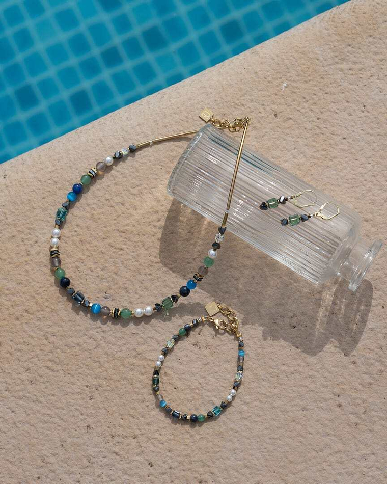 Серьги Coeur de Lion Green-Turquoise 4243/20-0506