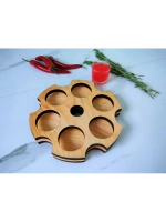 Деревянная шотница из кедра с 6 стопками.