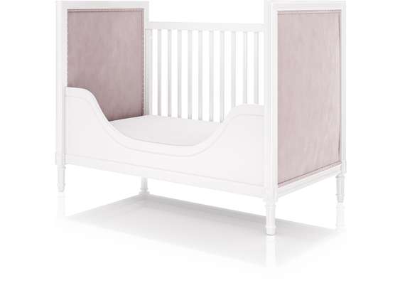 Кроватка Elit (белый, розовая ткань)