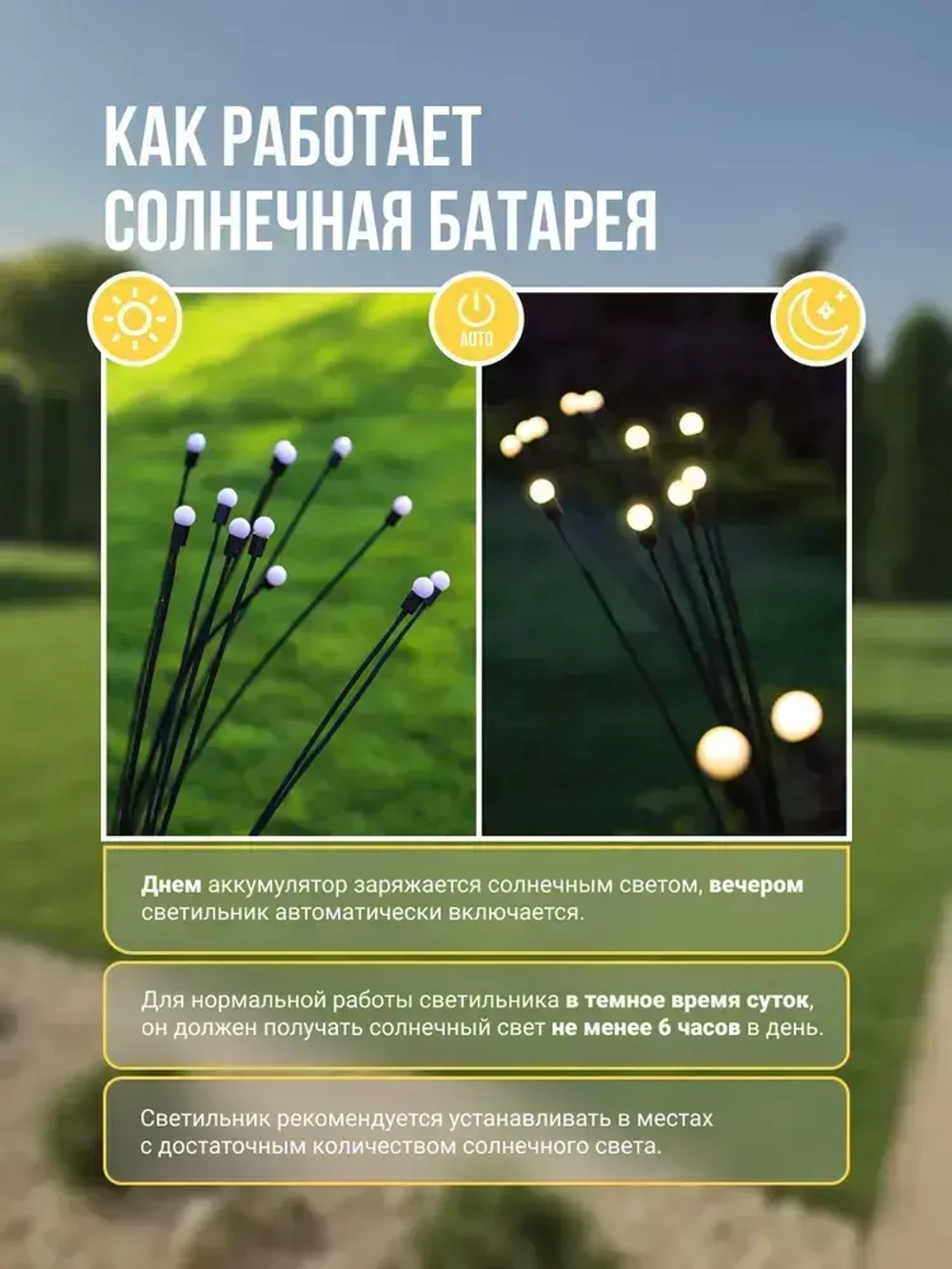 Светильник уличный садовый на солнечной батарее, фонарики садовые на солнечных батареях