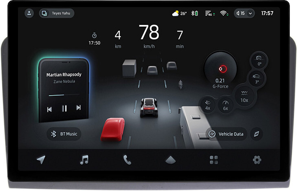 Магнитола для Mercedes-Benz GL X164, ML W164 2005-2012 (рамка глянцевая) - Teyes CC4-PRO монитор 13" 2K QLED на Android 13, Snapdragon 778G, 8+128, AI, CarPlay, DSP, 4G SIM-слот