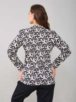 Блузка БЛ-22/черномолочный-лабиринт