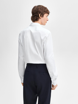 Massimo Dutti Рубашка облегающего кроя из эластичной ткани, белый