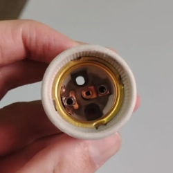 Патрон для лампы E27 керамический подвесной 10 штук Д-002