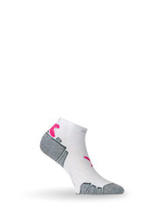 Носки Lasting RUN 004, microfiber+polypropylene, белый с пурпурной полоской, размер L, RUN004L