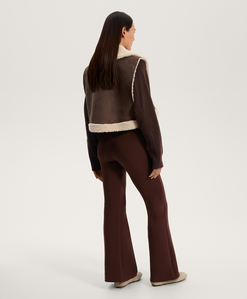 Oysho Жилет с высоким воротником, шоколадный