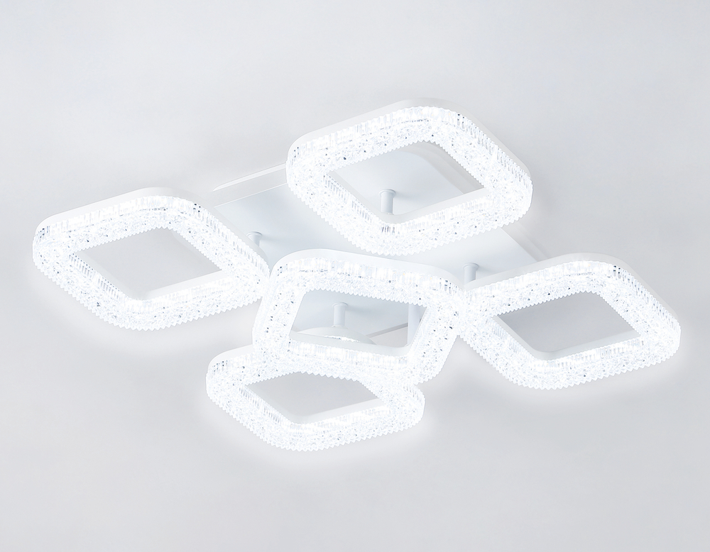 Светильник потолочный светодиодный с пультом FA3914/4+1 WH белый 80W 3000K/4200K/6400K 380*380*110 (ПДУ РАДИО 2.4G)