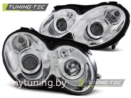 Передние фары Mercedes CLK W209 chrome