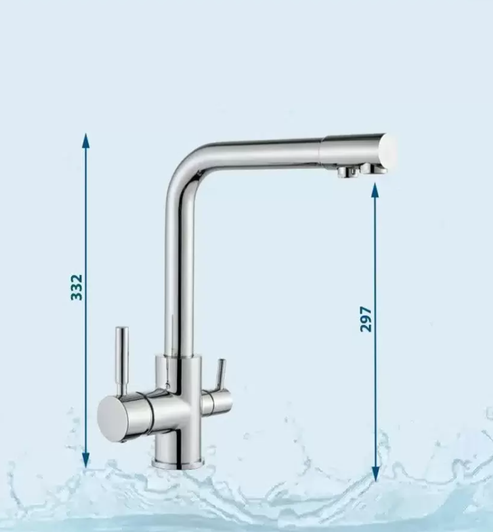 Cмеситель для кухни с фильтром для питьевой воды Feinise S9040