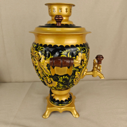 Самовар электрический трехлитровый с художественной росписью «Золотые узоры»