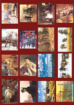 Комплект таблиц "МХК. Жанры в русской живописи" (16 таб.+64 карт)