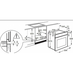 Встраиваемый электрический духовой шкаф Electrolux EOF3H40BX