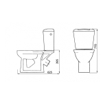 Унитаз-компакт "Комфорт-Стандарт" с ЦОП (косой,нижний подвод, кнопка, тарельч, сид.) (г.Лобня)