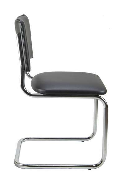 Стул Сильвия 02S Черный/Металл Хром гальв.