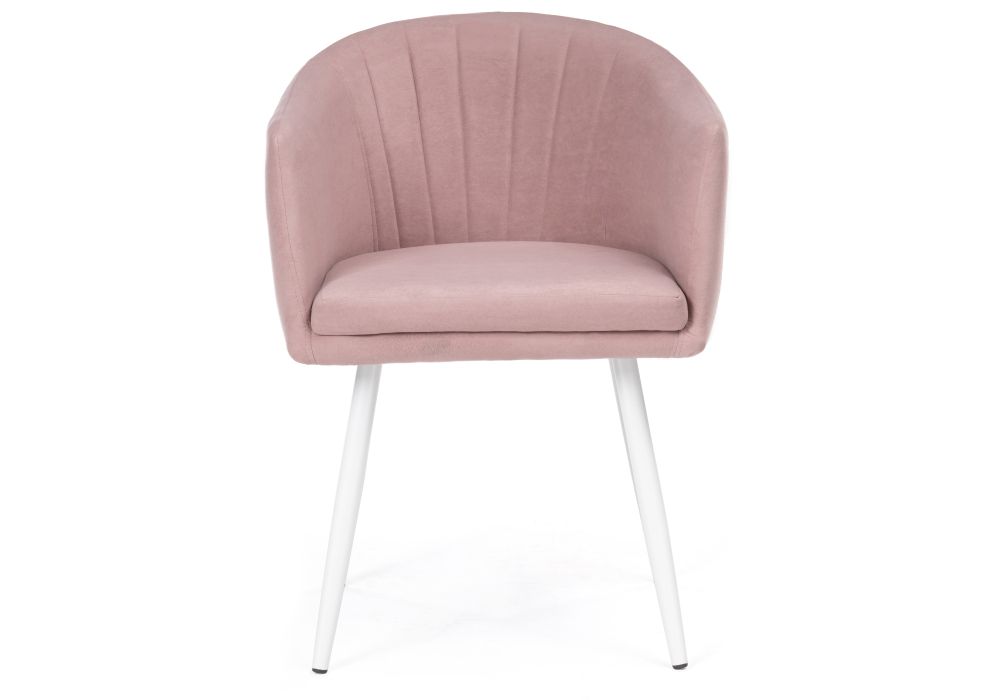 Стул на металлокаркасе Валета пыльно-розовый / белый