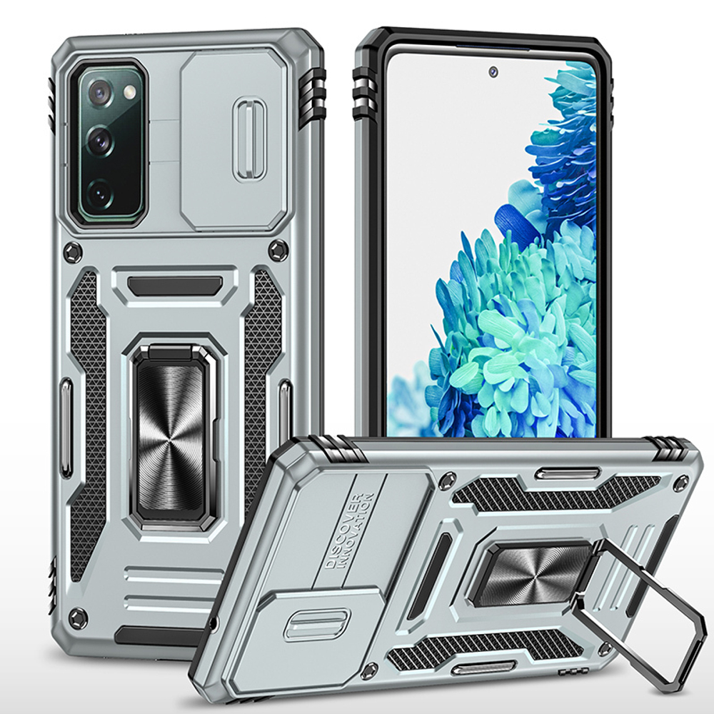 Чехол Safe Case с кольцом и защитой камеры для Samsung Galaxy S20 FE