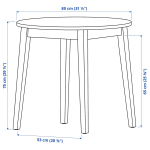 Стол и 2 стула - NACKANÄS / EBBALYCKE/ NACKANАS  IKEA/ НАКАНАС/  ЭББАЛЮККЕ ИКЕА, 80х75 см, белый /коричневый