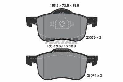 TEXTAR - 2307303-TET - Brake Pad Set, disc brake