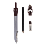 Циркуль 2в1: стержни и насадка под карандаш в наборе, пластиковый футляр