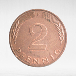 Germany, 2 Pfennigs, 1977, (Stuttgart Mint - "F"), VF