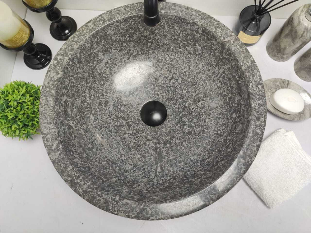 Раковина из мрамора Bowl Grey Medium BM-60260 45*45*15
