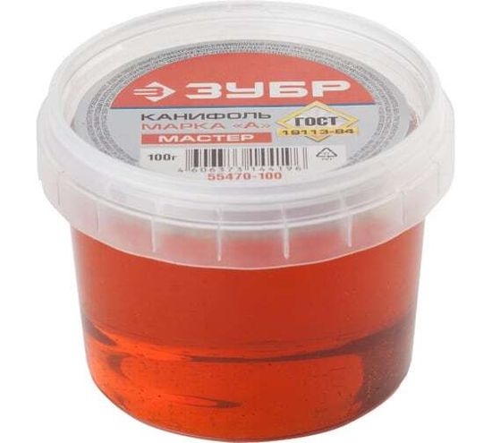 Канифоль ЗУБР для паяльных работ 100 гр