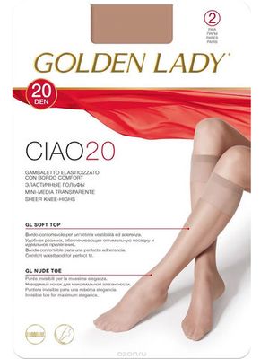 Женские гольфы Ciao 20 (2 пары) Golden Lady