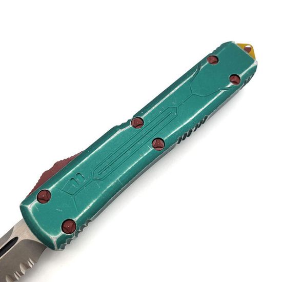 Автоматический нож Microtech MT_123-11BH Ultratech T/E, рук-ть "Bounty Hunter", клинок стоунвош, 1/2 серрейтор