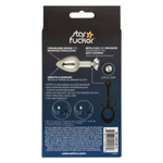 Серебристая анальная пробка с кристаллом и черным эрекционным кольцом Mini Plug (Цвет: серебристый с черным)