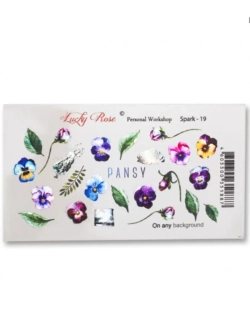 Lucky Rose Слайдеры наклейки для ногтей Spark 19