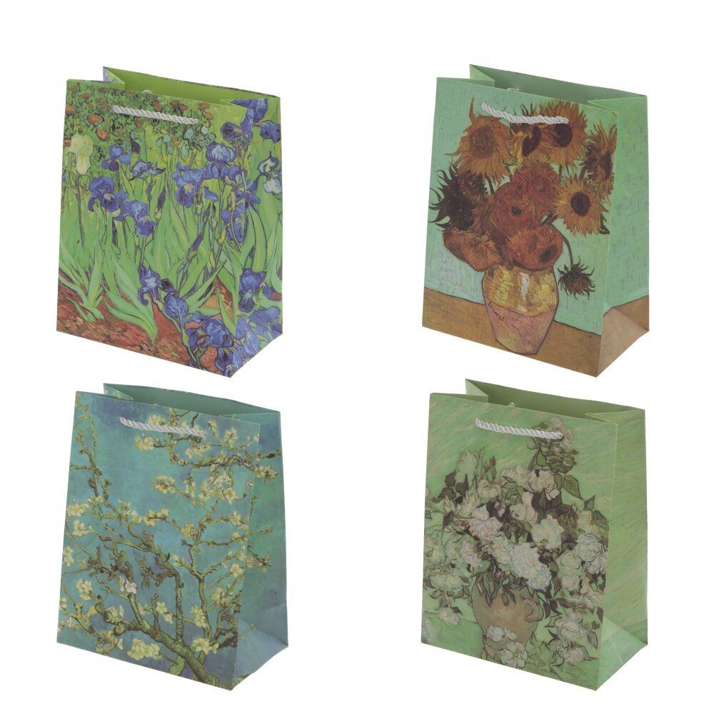 GAEM Пакет подарочный S (бумага 210г/м2, блок 12шт), L18 W10 H23 см, 4в.