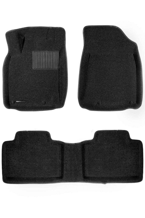 Коврики салона для GEELY Atlas (2018-) Euromat 3D Business черные. Арт. EMC3D-001400