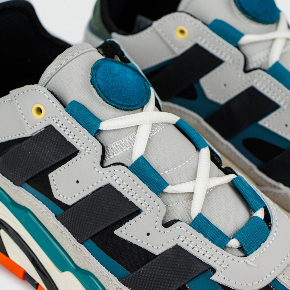 кроссовки Adidas Niteball Grey Black / Green