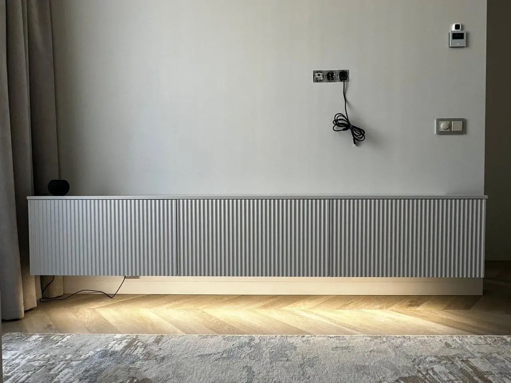 Подвесная тумба МДФ под заказ с подсветкой