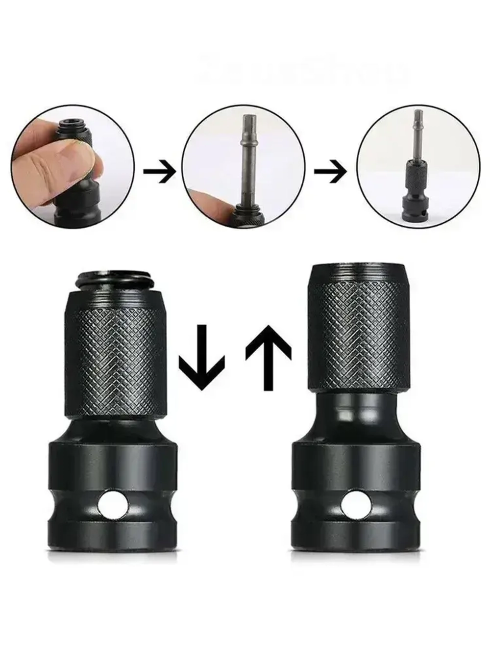 Набор адаптеров для гайковерта, адаптер для бит, переходник 1/4 на 1/2 (3 шт.)