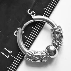 Серьга кольцо (1шт.), для пирсинга уха, диаметр 14мм. Медицинская сталь.