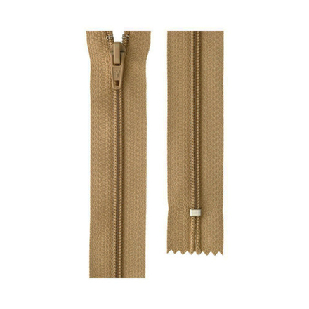 Молния  н/р брючная "Gamma", 20 см, замок-автомат, №123 т.бежевый