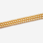 М3-слив Майорка шар гладкий 3мм, сливочный, нить 40см