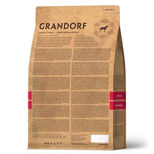 Уценка! Повр.упак. / Сухой корм Grandorf DOG Lamb&Turkey MED&MAXI для собак взрослых средних и крупных пород, ягнёнок с индейкой