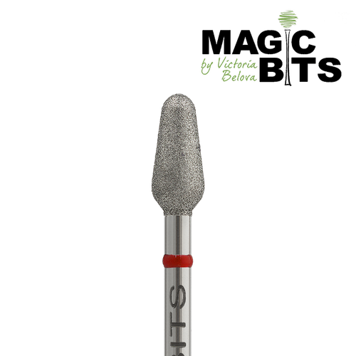 Magic Bits фреза бутон 40 красная насечка
