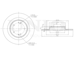 Диск тормозной задний UNIO BRD-20061