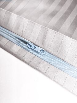 Пододеяльник сатин-страйп Milky Garden "Серый мрамор" 2-спальный на молнии 175x215 см