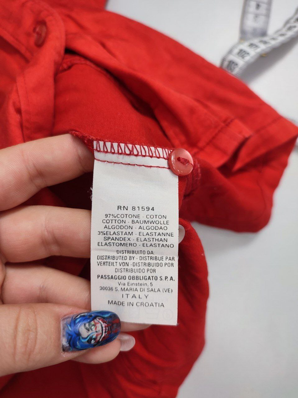 Рубашка Naracamicie из хлопка 44 размер