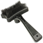 Расческа - пуходерка самоочищающаяся для собак и кошек «Пушок», цвет желтый, 13см (блистер)✦