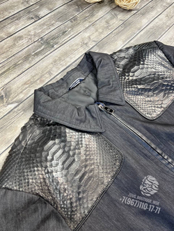 Куртка Angelo Galasso со вставками из кожи питона