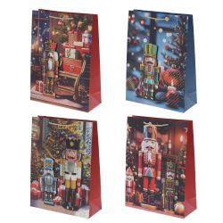 GAEM Пакет подарочный (бумага 210г/м2, блок 12шт), L30 W12 H40 см, 4в.