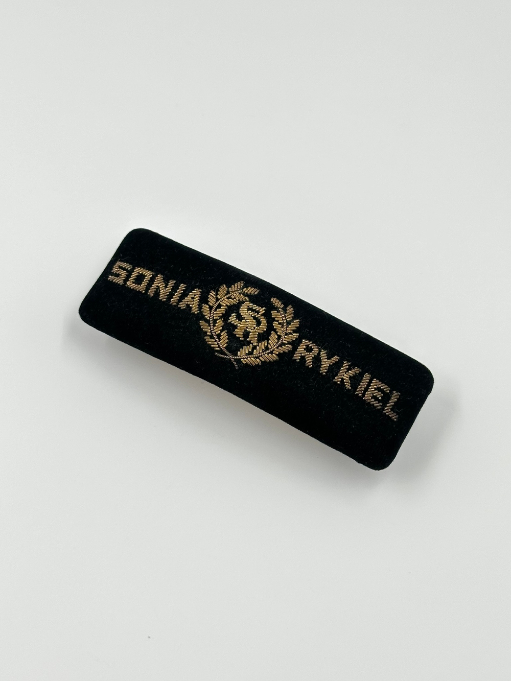 Заколка из чёрного бархата Sonia Rykiel